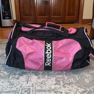 Reebok Pink and Black Duffel Bag